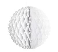 W WIDMANN MILANO Party Fashion WHITE HONEYCOMB GLOBE 32 cm - flame retardant -