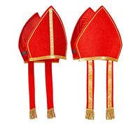 Widmann Mitre d'évêque Saint-Nicolas velours Blanc Adulte