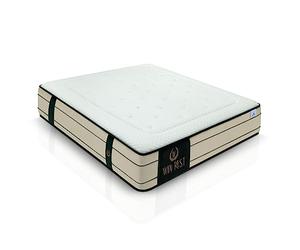 W WIN REST Matelas Spring Box et Mousse Ecosystem de fermeté Moyenne, Imperium réversible 180 x 190 cm Gel Visco, King (estándar de EE. UU.)