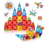 W Wise Block Blocs de Construction Magnétiques, Mini-Format Construction magnetique Enfant, Jouets pour 3 4 5 6 7 8 Ans garçon Fille 32 Pièces