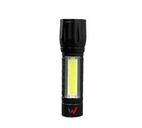 W Wonder Full Energy Mini Lampe Torche LED 2-en-1 100 Lumens, IP44, Camping | Résiste à la pluie et à la poussière, tient bien en main, idéale maison, voiture, camping et randonnée, faisceau réglable