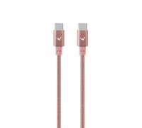 W Wonder Full Power - Cable Metal USB-C vers USB-C - 1m - Rose