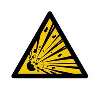 W002 - Danger Matières explosives - Panneau et Signalétique d'avertissement - Dimensions au choix
