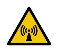 W005 - Danger Radiations non ionisantes - Panneau et Signalétique d'avertissement - Dimensions au choix - Norme ISO 7010