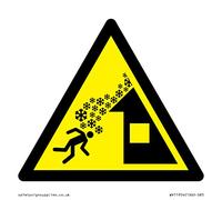 W040 Panneau d'avertissement : Toit avalanche - 85 x 85 mm - S85