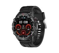 W10 Pro Montre intelligente AMOLED 3,6 cm avec boussole de positionnement GPS, traqueur de fitness en plein air, appels Bluetooth, montre intelligente vocale AI (noir)