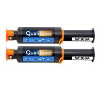 W1108A 108A Pack 2 Toners Noir compatibles pour HP Laser NS MFP 1005 1005c 1005w 1020 1020c 1020w Haute capacité avec Puce rendement 2x2500 Pages Impression Nette Usage Professionnel