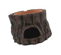 W1235 Cachette en résine pour reptile et tortue Décoration d'aquarium pour amphibiens Betta 14 x 14 x 13 cm