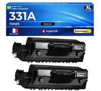 W1331A 331A lot 2 toners compatible pour HP Laser 408dn Laser MFP 432fdn Noirs avec puce rendement 2 x 5000 pages