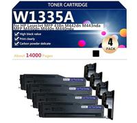 W1335X Cartouche de Toner Noir Compatible pour HP LaserJet MFP 438n M442dn M443nda MFP M440dn M440n M440nda Imprimantes, Impression en Grand Volume,Black-4 Pack