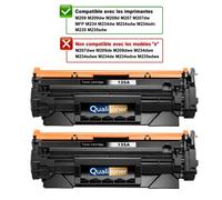 W1350A 135A 2 toners compatibles pour HP LaserJet M207dw M209dw MFP M234dw M235dw Noir avec puce 2 x 1100 pages