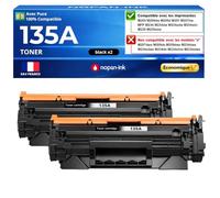 W1350A 135A Toners compatibles pour HP LaserJet M207dw M209d M209dw MFP M232dw M233dw M234d M234dw M234sdn M234sdw M235dw M235sdw M236dw M237dw Noir avec Puce 2 x 1100 Pages