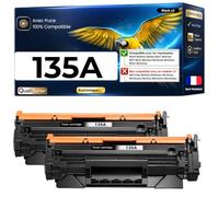 W1350A 135A Toners compatibles pour HP LaserJet M207dw M209d M209dw MFP M232dw M233dw M234d M234dw M234sdn M234sdw M235dw M235sdw M236dw M237dw Noir avec Puce 2 x 1100 Pages