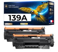 W1390A 139A Toner Compatible pour HP LaserJet Pro 3001dn 3001dw 3002dn 3002dw 3003dn 3004dw Noir avec Puce Haute capacité 2 x 1500 Pages