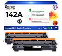 W1420A 142A 2 Toners Noir compatible pour HP LaserJet M109a M110w M112a MFP M139a M139w M140a M142w avec puce hors HP+