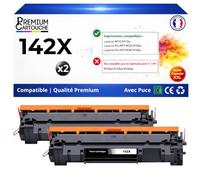 W1420X 142X Toners Compatible pour HP LaserJet M109 M109a M109w M110 M110a M110w M112a MFP M139a M139w M140a M142w Noir avec Puce 2 x 1500 Pages Hors HP+