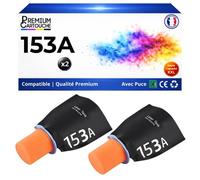 W1530A 153A 2 toners Noir compatibles pour HP LaserJet Tank 1020w 1502w 2502dw MFP 1005w 1602w 2602sdw avec puce 2 x 2500 pages