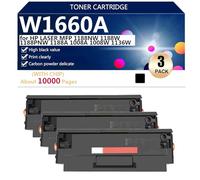 W1660A Noir Cartouche de Toner Haute Capacité de Remplacement pour KYOCERA TASKalfa 3050 3051 3550 3551ci Imprimante, 25000 Pages,Black-3 Pack