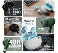 W20 Écouteurs Intra-Auriculaires Sans Fil Avec 40 Heures De Lecture, Micro Zen Enc, Faible Latence De 45 Ms, Pilotes De Basses 13 Mm, Charge Rapide De Type C, Commandes Tactiles, Embouts Ipx5