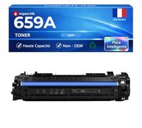W2011A 659A H-659AC Toner Cyan Compatible pour HP Color LaserJet Enterprise M856dn M856x MFP M776dn Flow MFP M776z M776zs Managed E85055dn avec Puce 13000 Pages