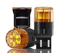 W21/5W Ampoule LED, Ambre Super Brillant 6.5W 12V-24V Non-Polarité 2835 18SMD T20 7443 7440 W21W Ampoules LED pour la Lumière de Voiture Feu de Recul, Feu de Freinage, Lumière de Jour (2Pièces)
