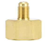 W21 to 1/4 SAE Refrigerant Adapter | Leak - Proof Brass AC Adapter for R134A / R32 / R407C | Expert HVAC Tool for Car AC & Home Refrigerator Charging