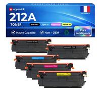 W2120A W2121A W2122A W2123A 212A 5 toners compatible pour HP Color LaserJet Enterprise M554dn M555dn M555x