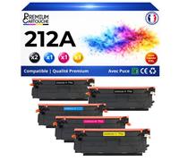 W2120A W2121A W2122A W2123A 212A 5 toners compatible pour HP Color LaserJet Enterprise M554dn M555dn M555x