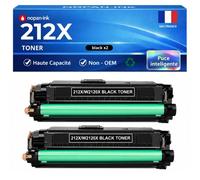 W2120X 212X 2 toners Noir compatible pour HP Color LaserJet Enterprise M554dn M555dn M578dn 2 x 13000 pages
