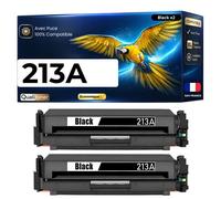 W2130A HT213A 2 Toners Noir compatible pour HP Color LaserJet Enterprise 5700dn 6700dn 6701dn 5800dn 6800dn X65455dn 3500p avec puce