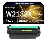 W2130X Cartouche de Toner Compatible pour HP W2131X W2132X W2133X avec Puce | 9 000 / 6 000 Pages pour HP Color LaserJet Enterprise 5700dn 6700dn 6701dn MFP 5800dn 5800zf 6800dn 6800zfw 6801zfw,Yellow