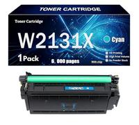 W2130X Cartouche de Toner Compatible pour HP W2131X W2132X W2133X avec Puce | 9 000 / 6 000 Pages pour HP Color LaserJet Enterprise 5700dn 6700dn 6701dn MFP 5800dn 5800zf 6800dn 6800zfw 6801zfw,Cyan