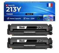 W2130Y HT213Y 2 Toners Noir compatible pour HP Color LaserJet Enterprise 5700dn 6700dn 6701dn MFP 5800dn 6800dn avec puce 2x18000p