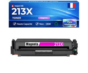 W2132X HT213X Toner Compatible pour HP Color LaserJet Enterprise 5700dn 6700dn 6701dn MFP 5800dn MFP 6800dn Flow 5800zf 6800zf X654dn X65455dn X65465dn Magenta Haute capacité avec Puce 6000 Pages