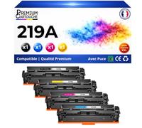 W2190A W2191A W2192A W2193A Pack 5 compatibles pour HP 2 Noirs et Couleurs 3202dn 3202dw 3302fdw MFP 3302fdn Haute capacité avec Puce 6200 Pages