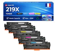 W2190X W2191X W2192X W2193X Pack 5 compatibles pour HP 2 Noirs et Couleurs 3202dn 3202dw 3302fdw MFP 3302fdn Haute capacité avec Puce 13900 Pages