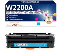 W2200A W2201A W2202A W2203A Cartouches de Toner Compatibles pour HP Color Laserjet Pro 4201-4203cdn dn dw 4301 4303dwe fdne fdwe 4301 4303dw fdn fdw Imprimantes, Impression Nette,Cyan