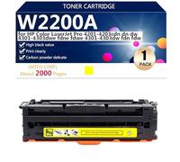 W2200A W2201A W2202A W2203A Cartouches de Toner Compatibles pour HP Color Laserjet Pro 4201-4203cdn dn dw 4301 4303dwe fdne fdwe 4301 4303dw fdn fdw Imprimantes, Impression Nette,Yellow