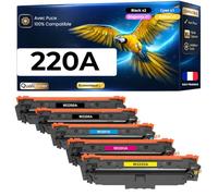 W2200A W2201A W2202A W2203A Pack 5 Toners Noir et Couleurs compatibles pour HP Color LaserJet Pro 4202dn 4202dw MFP 4302fdw Haute capacité avec Puce
