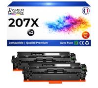 W2210X 207X Pack de 2 Toners compatibles pour HP Color LaserJet Pro M255dw M255nw MFP M282nw M283cdw M283fdw Noir Haute capacité avec Puce 3150 Pages chacun