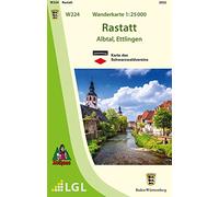W224 Wanderkarte 1:25 000 Rastatt: Albtal, Ettlingen