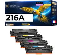 W2410MC W2411MC W2412MC W2413MC 216A pack 4 toners compatibles HP M182n M183fw Noirs et Couleurs avec puce haute capacité impression laser premium durable