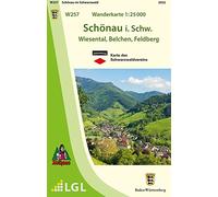 W257 Wanderkarte 1:25 000 Schönau im Schwarzwald: Wiesental, Belchen, Feldberg