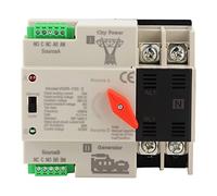 W2R - 100 Automatic Transfer Switch 2P 100A | Dual Source for Home/Emergency Backup | 50Hz 400V Rail Mount for PZ30 Box | PC Grade 50kA Short Circuit Protection