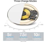 W3 Chargeur Sans Fil 10W Mince Aviation Aluminium Ordinateur Technologie De Contrôle Numérique Chargeur Rapide (Sans Adaptateur Secteur)