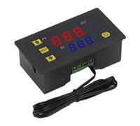 W3230 Mini régulateur de température numérique Thermostat 12 V 24 V 220 V régulateur de chauffage et de refroidissement thermorégulateur avec capteur 1 pièces(DC24V)