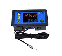 W3231 Contrôleur de température numérique à LED 12 V 24 V 110 V-220 V Rouge Bleu LED Régulateur de contrôle thermique pour intérieur (AC 110-220 V Dual Show)
