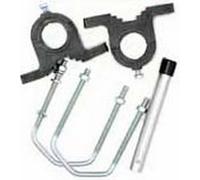 W4 U/V Bolt Kit adaptateur pour mât profilé 2,5 cm MD513 (taille unique) (Noir / Argent)
