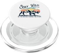 W4Mx Retro Stay Wild Roam Free The Buffalo Charge The Storm PopSockets PopGrip pour MagSafe