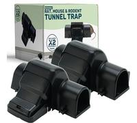W4W Lot de 2 pièges à rats à double entrée - Design tunnel rapide - intérieur/extérieur - Réutilisable